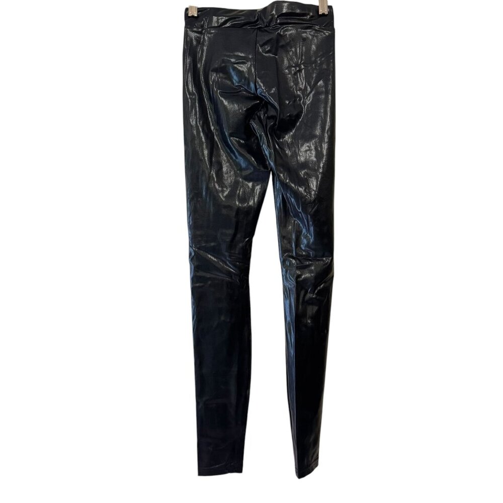 NWT! Hue Women's Glossy Black Leggings Size XS - Picture 2 of 12